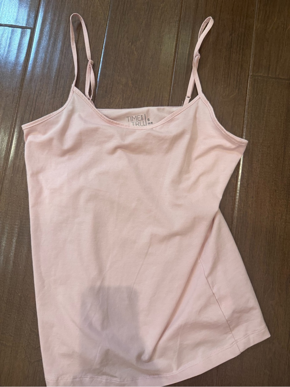 Time and Tru Light Pink Adjustable Strap Camisole